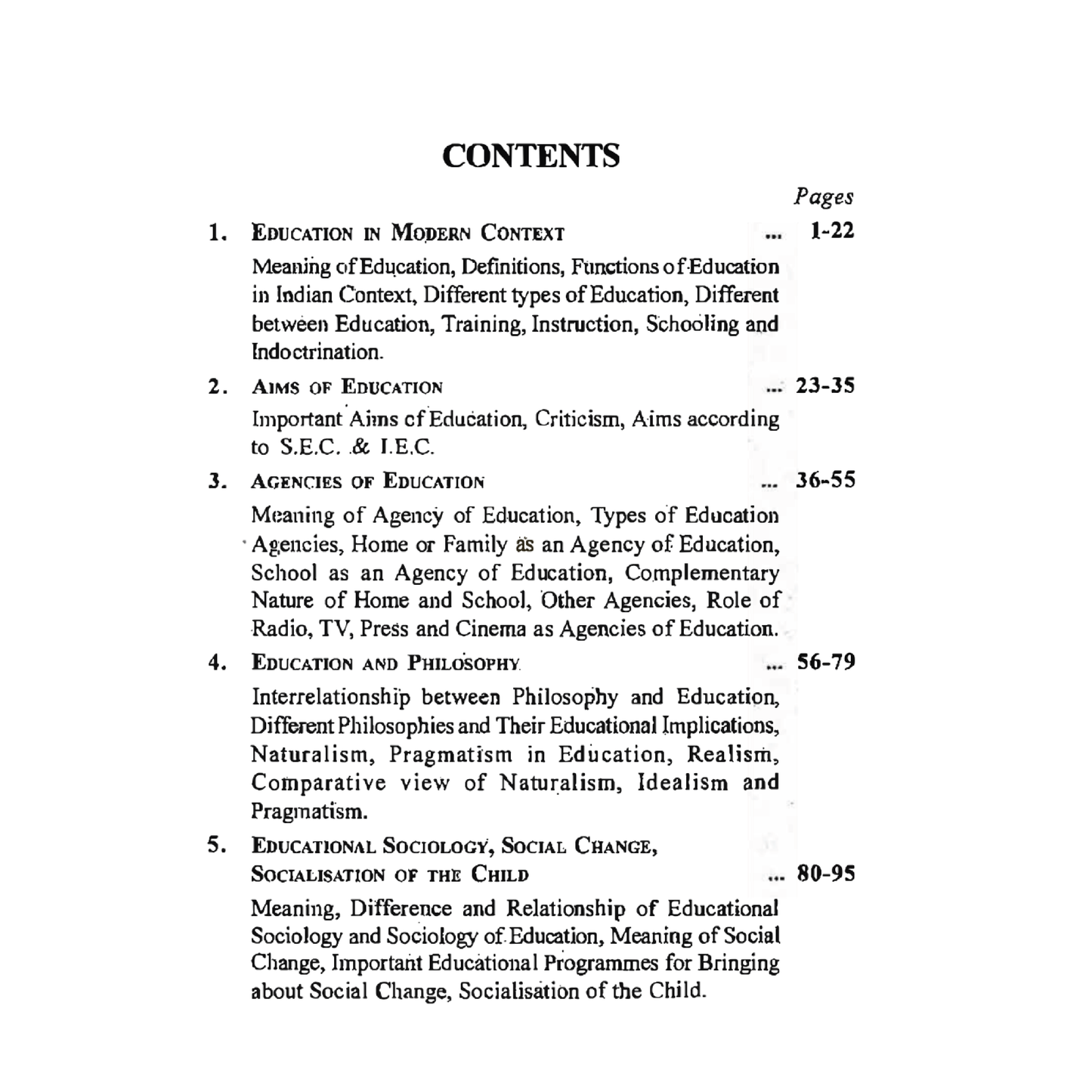 Education in Emerging Indian Society