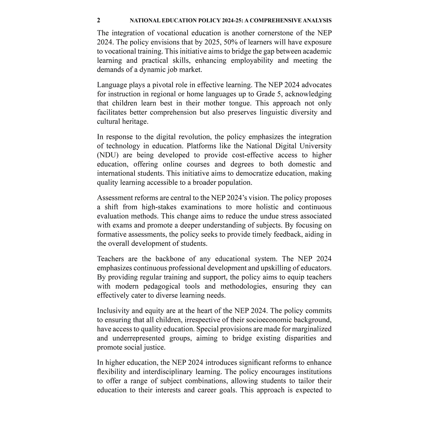 National Education Policy 2024-25