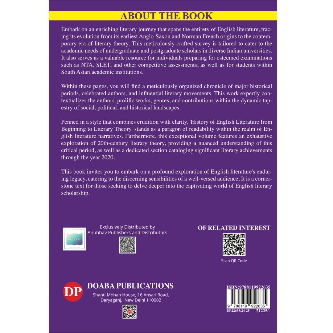 History of English Literature from Beginning to Literary Theory