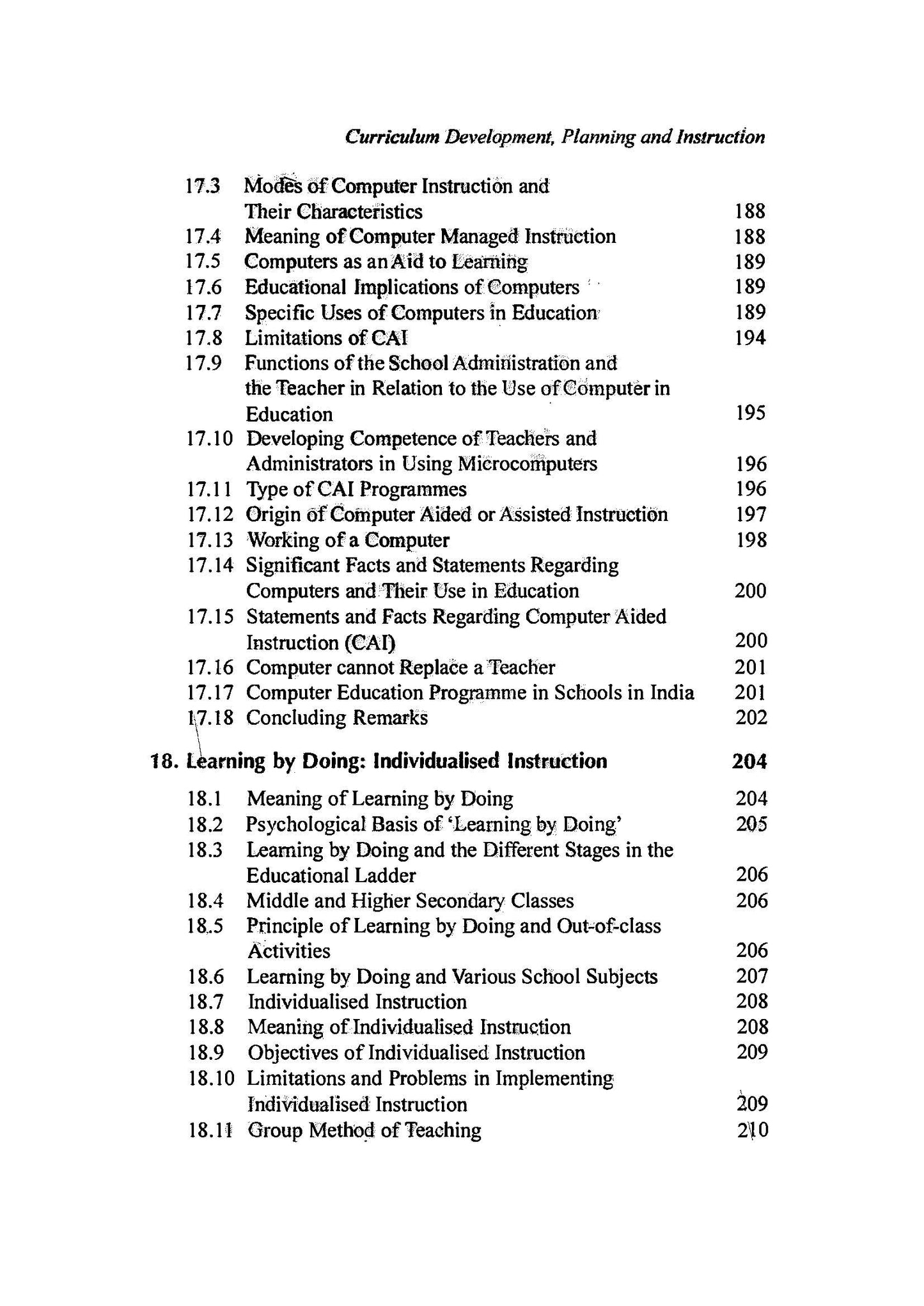 Curriculum Development - Planning and Instruction