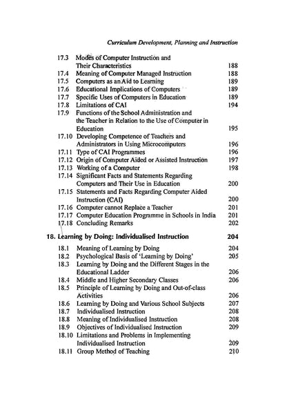 Curriculum Development - Planning and Instruction