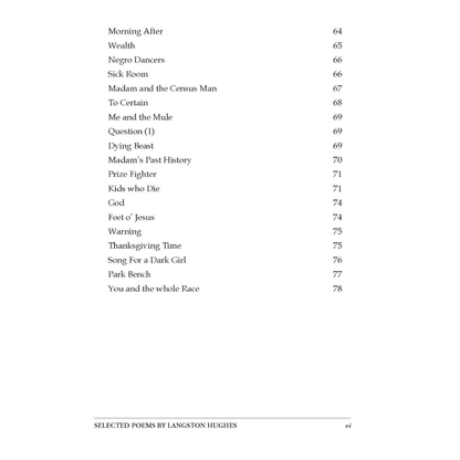 Selected Poems by Langston Hughes