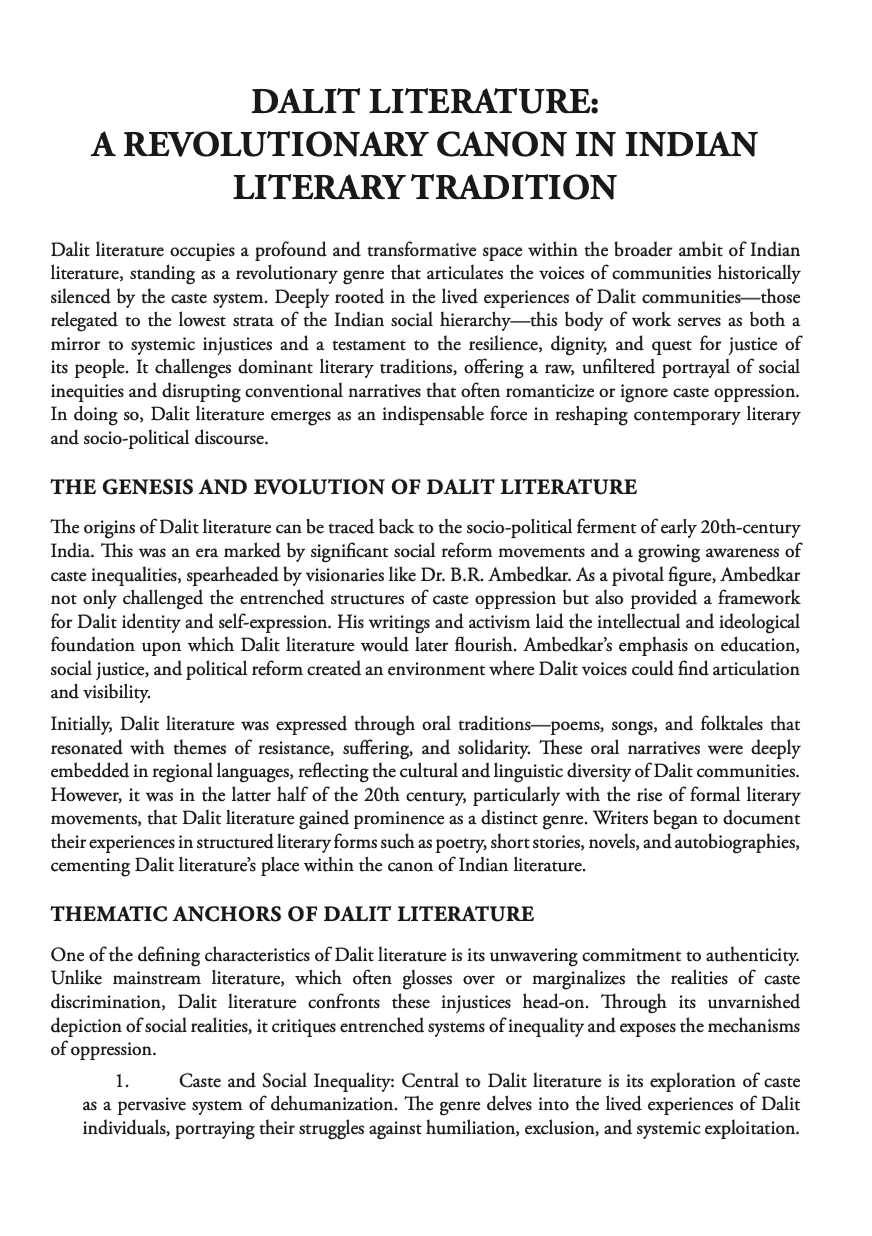 Dalit Writers of India