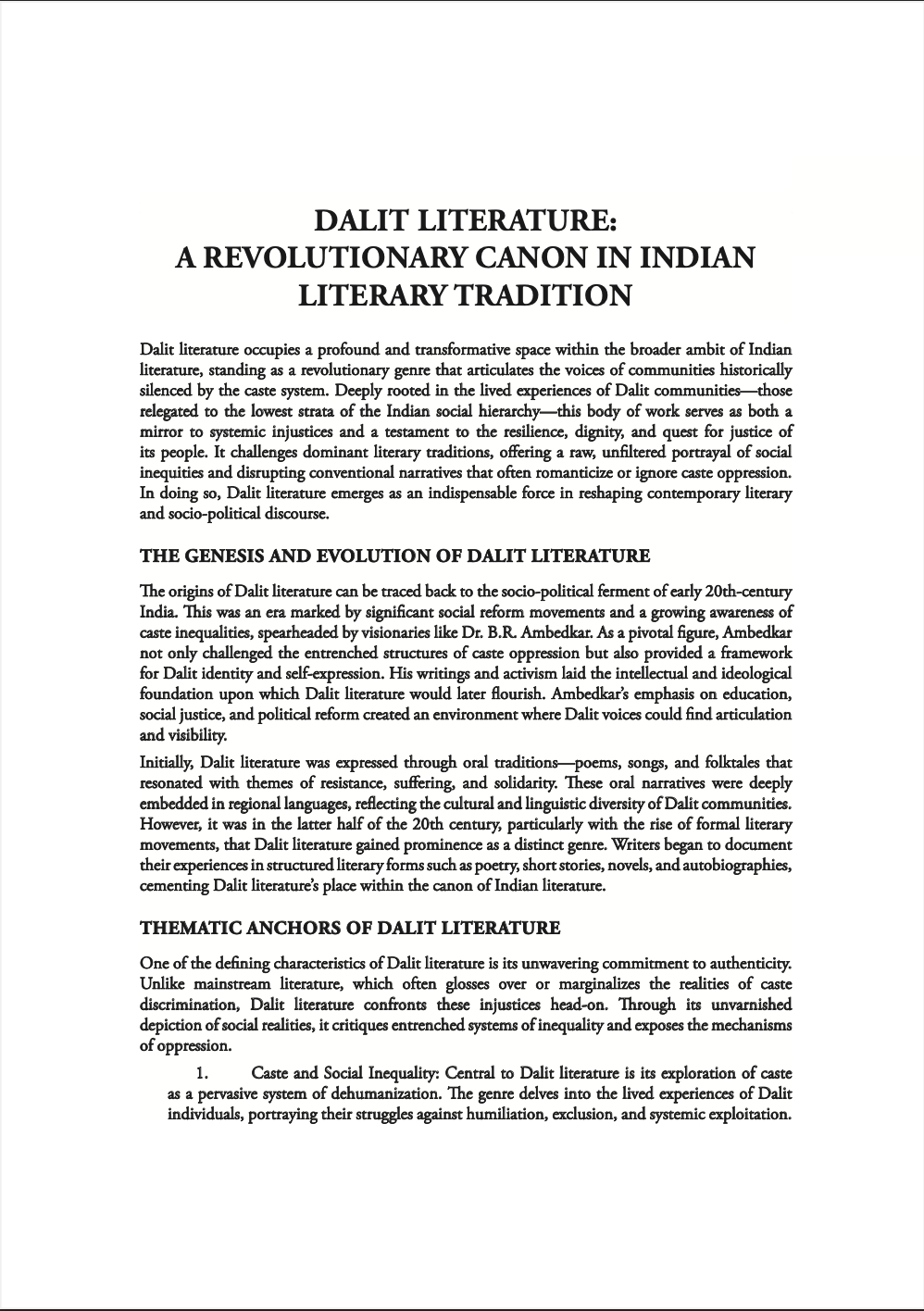 Dalit Writers of India