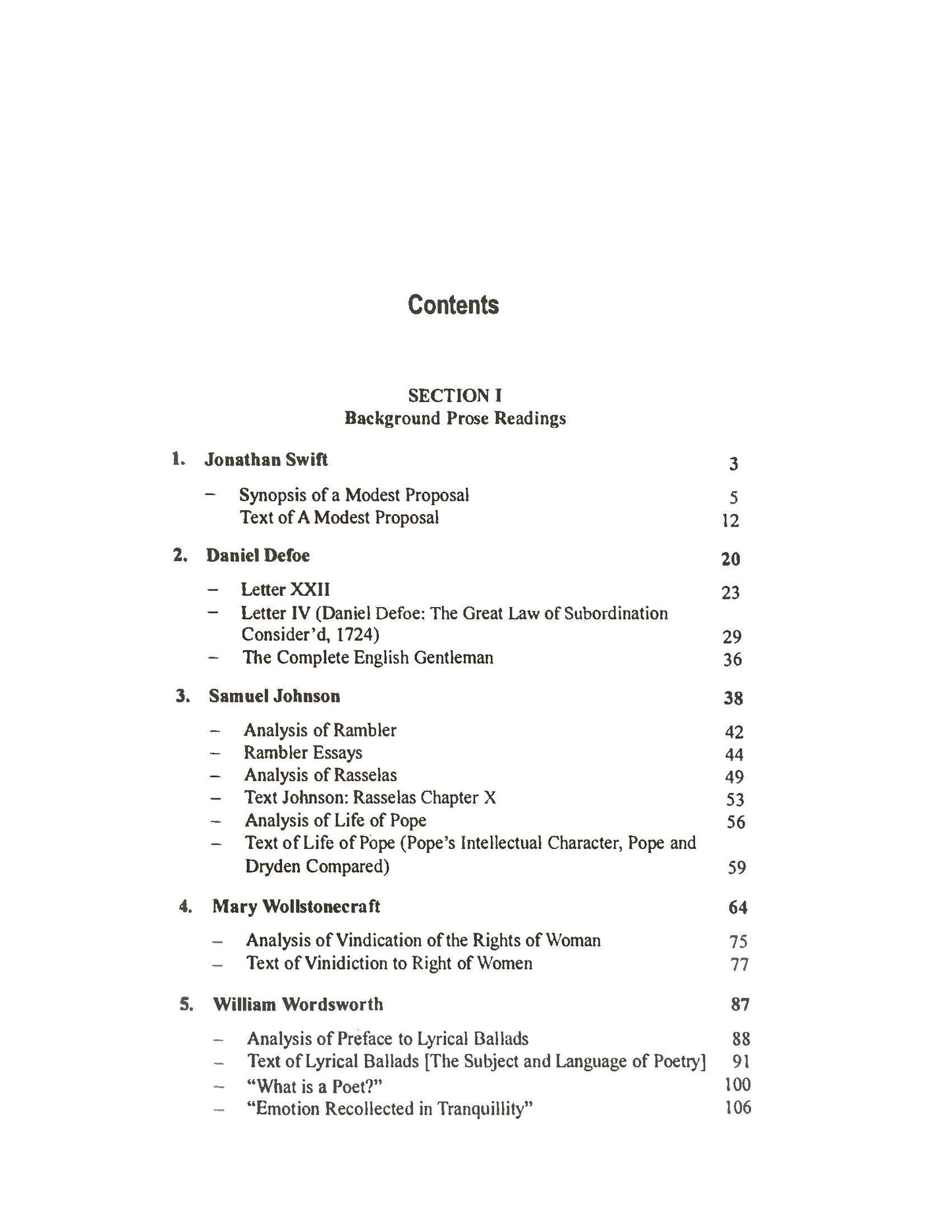 Doaba's Eighteenth Century Prose: A Reader